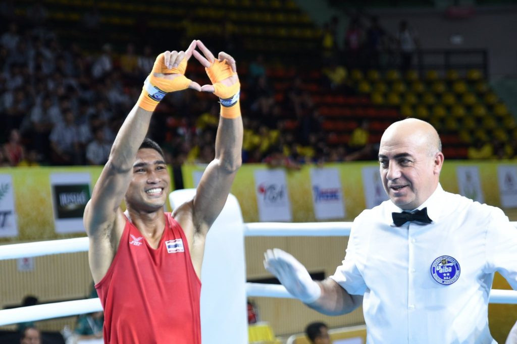 Chatchai-decha Butdee earned gold at the Asian Boxing Championships in 2015 ©ASBC