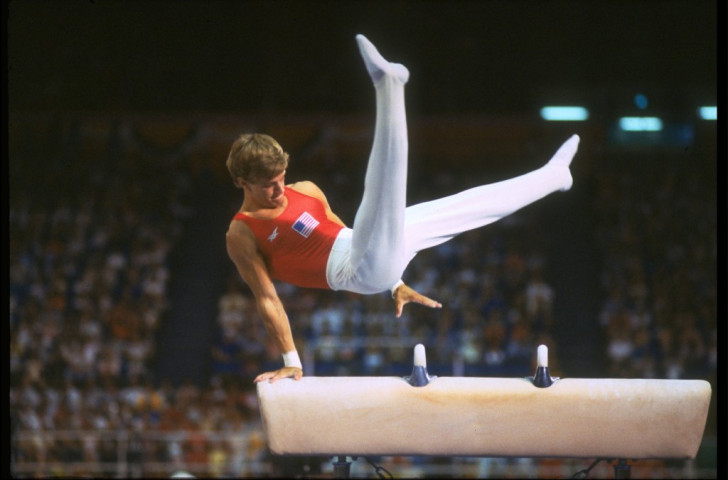 Peter Vidmar won gold in the men's pommel horse at the Los Angeles 1984 Olympic Games