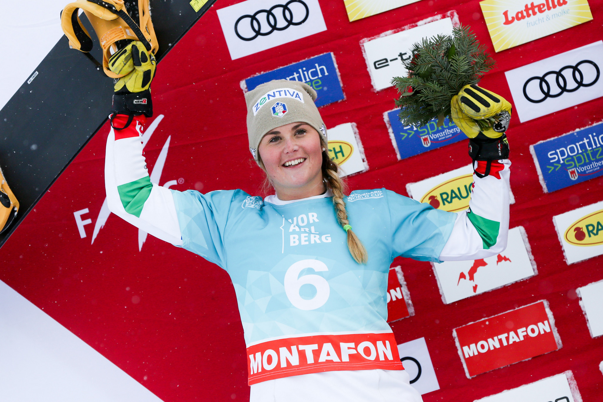 Michela Moioli won the snowboard cross crystal globe and helping Italy win the Nations Cup ©Getty Images