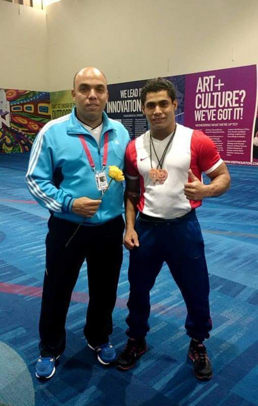 Khaled Korany, left, with Egypt's Olympic medallist Mohamed Ihab ©Khaled Korany