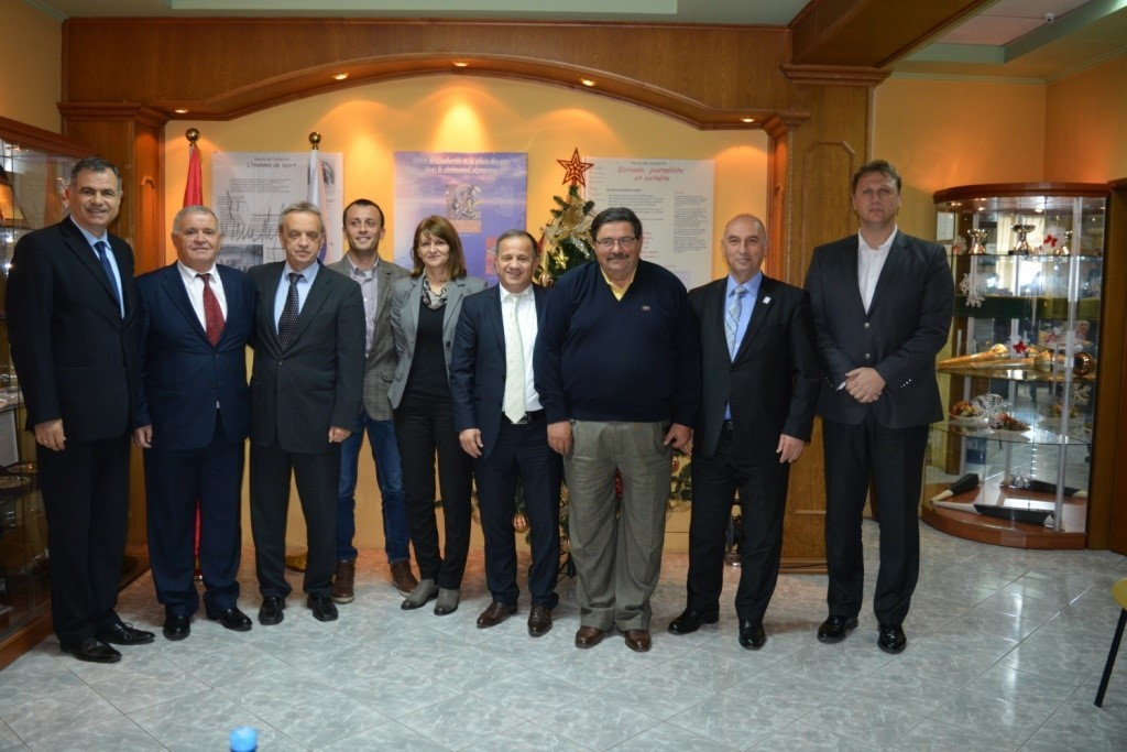 The President and secretary general of the Albanian National Olympic Committee welcomed their counterparts from Kosovo, Montenegro and Macedonia to Tirana ©NOC of Albania