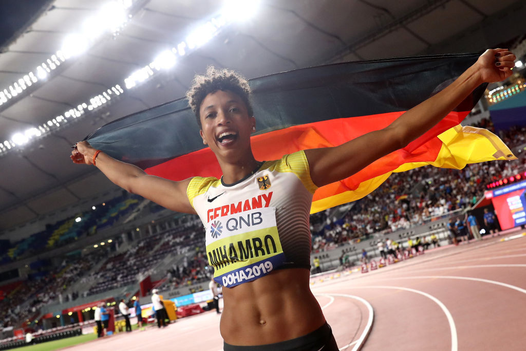 World long jump champion Malaika Mihambo is set to work alongside American great Carl Lewis ©Getty Images