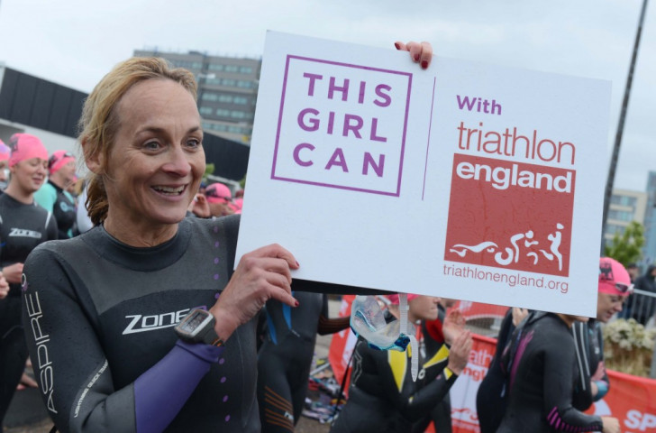 British Triathlon has linked with the This Girl Can campaign to help raise participation, with the Liverpool triathlon (pictured) being one of the key target areas ©British Triathlon