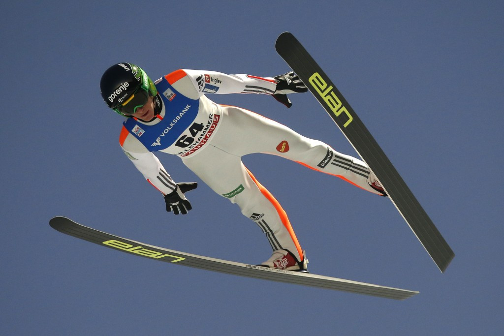 Slovenia's Peter Prevc led a one-two finish with his brother Domen at the FIS Ski Jumping World Cup in Engelberg ©Getty Images