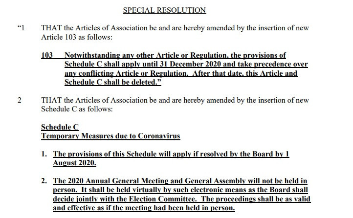 The resolution - which will be triggered if World Sailing decides on a virtual AGM - has been sent to MNAs ©World Sailing