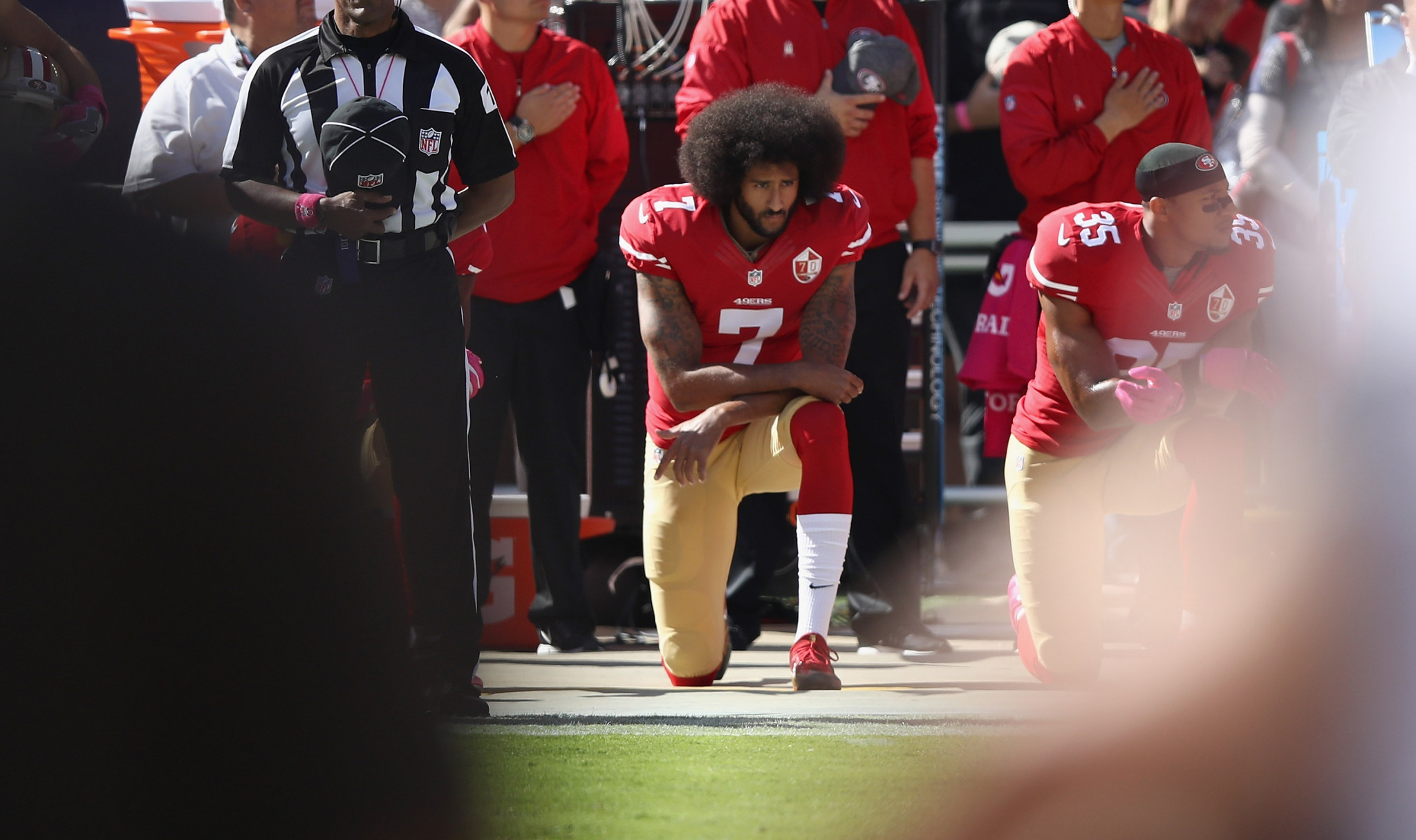 Colin Kaepernick began kneeling to protest police brutality and racism in 2016 ©Getty Images