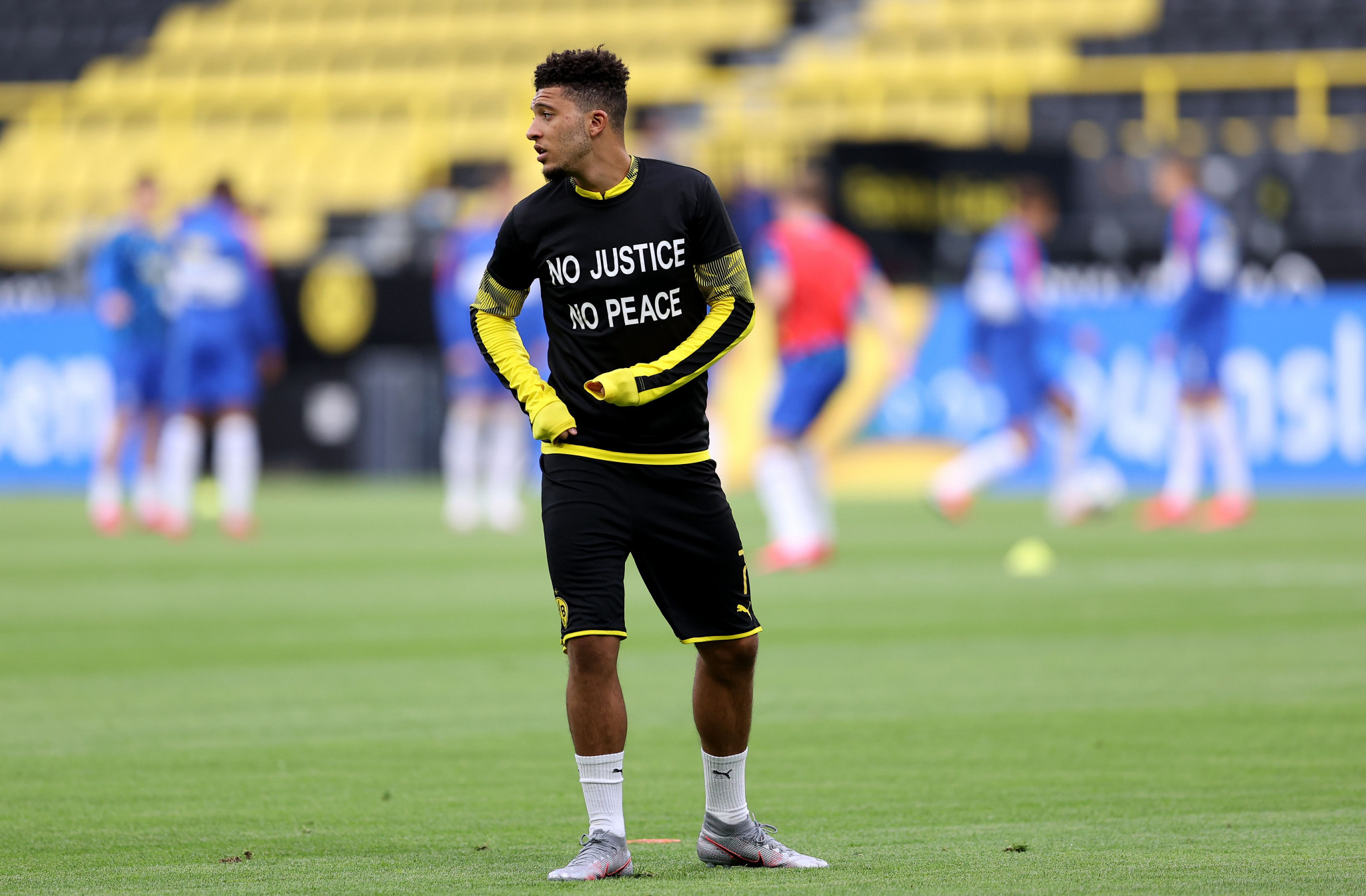 Jadon Sancho again expressed his right to protest yesterday ©Getty Images