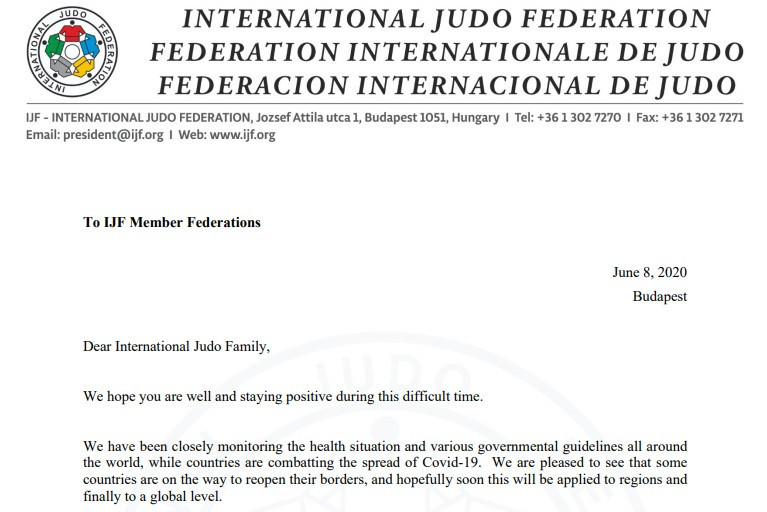 IJF President Marius Vizer has updated national federations on the impact of COVID-19 on judo events ©IJF