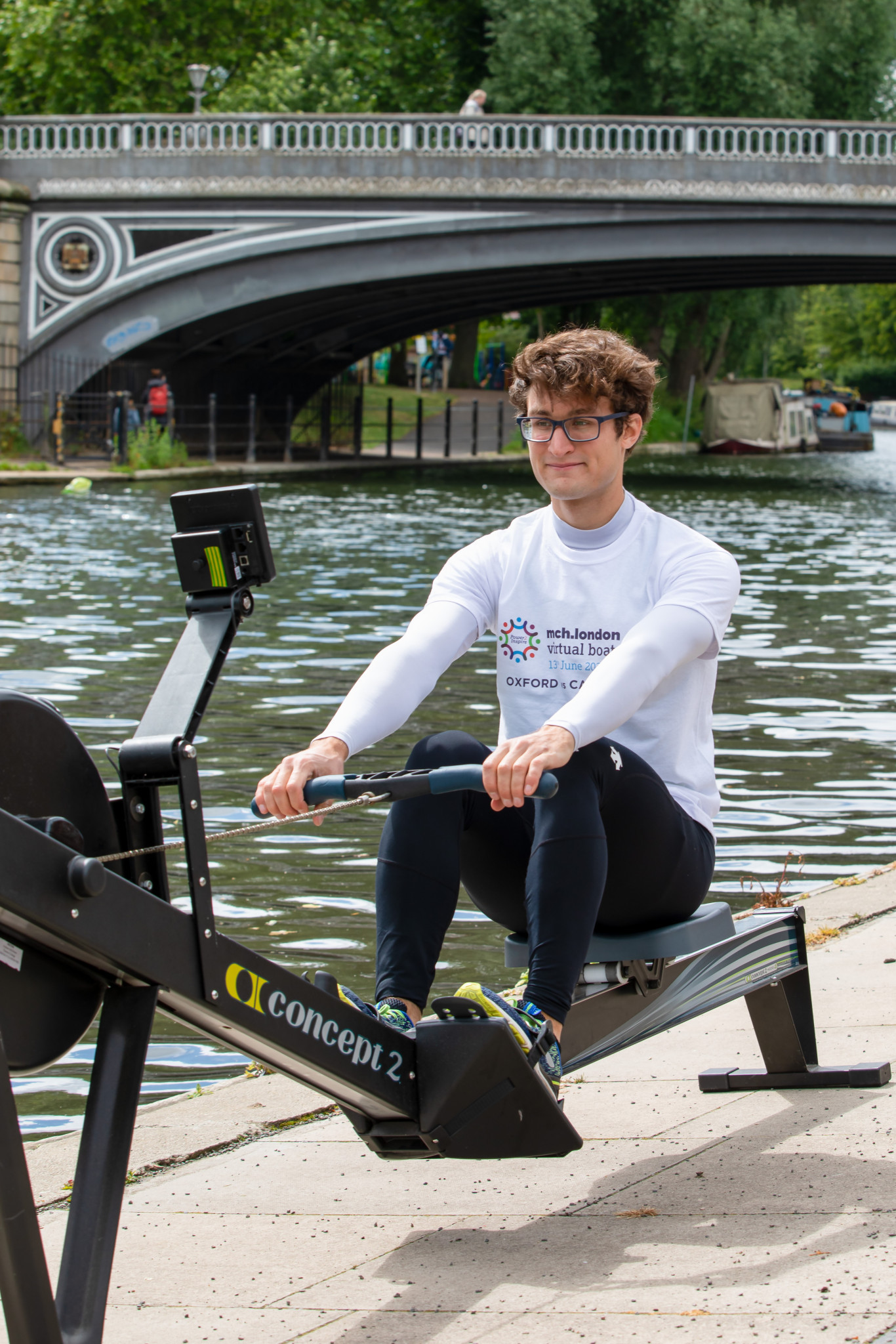 Cambridge crew member Freddie Markanday trains ahead of this weekend's virtual boat race ©Team Ginger May