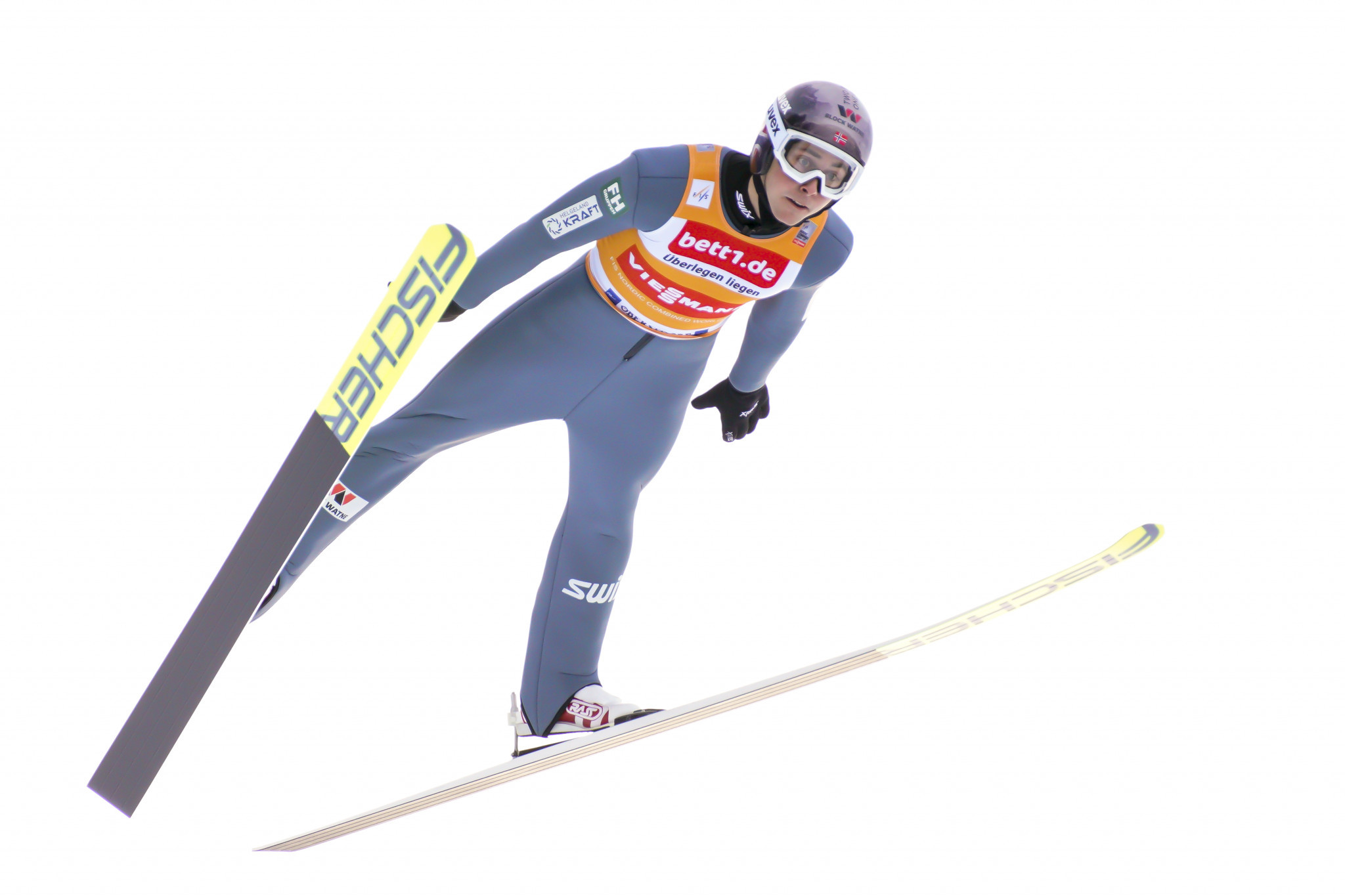 Jarl Magnus Riiber fell during ski jumping practice ©Getty Images
