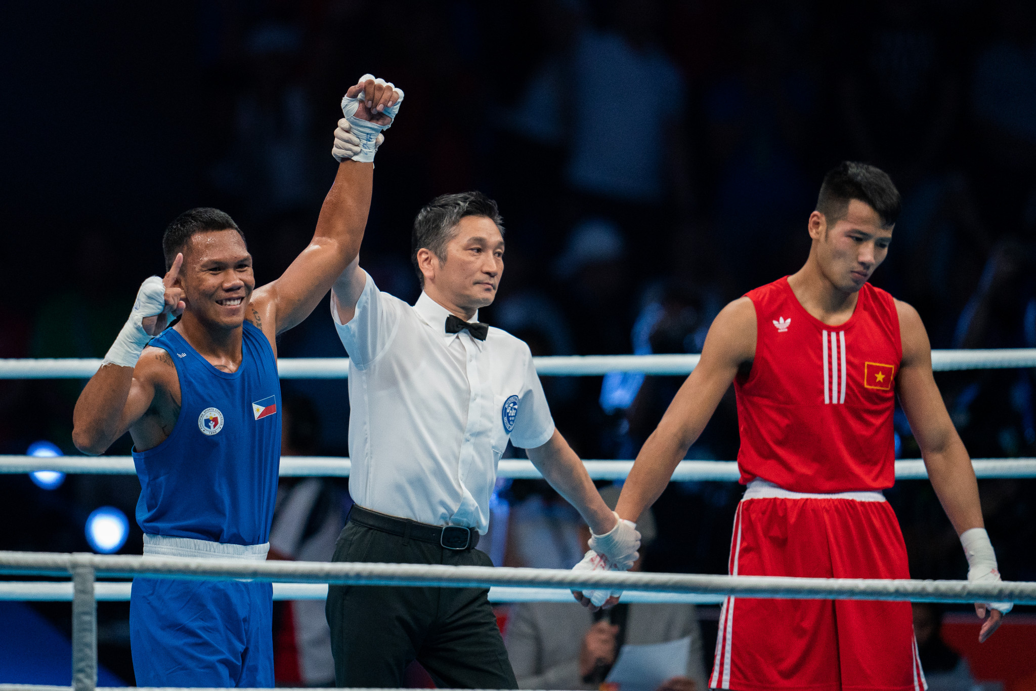Eumir Felix Marcial, in blue, has already qualified for Tokyo 2020 ©Getty Images