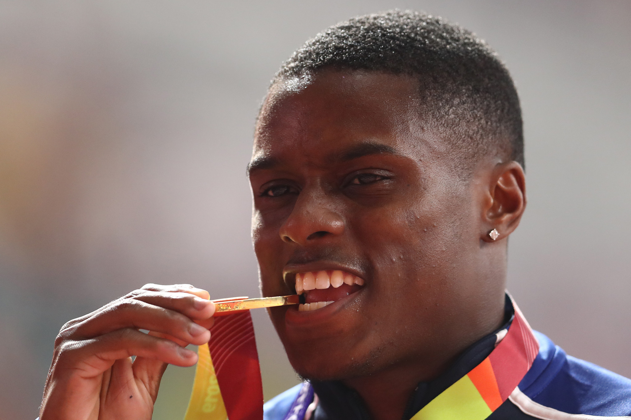 Christian Coleman won two world titles in Doha after escaping punishment last year ©Getty Images