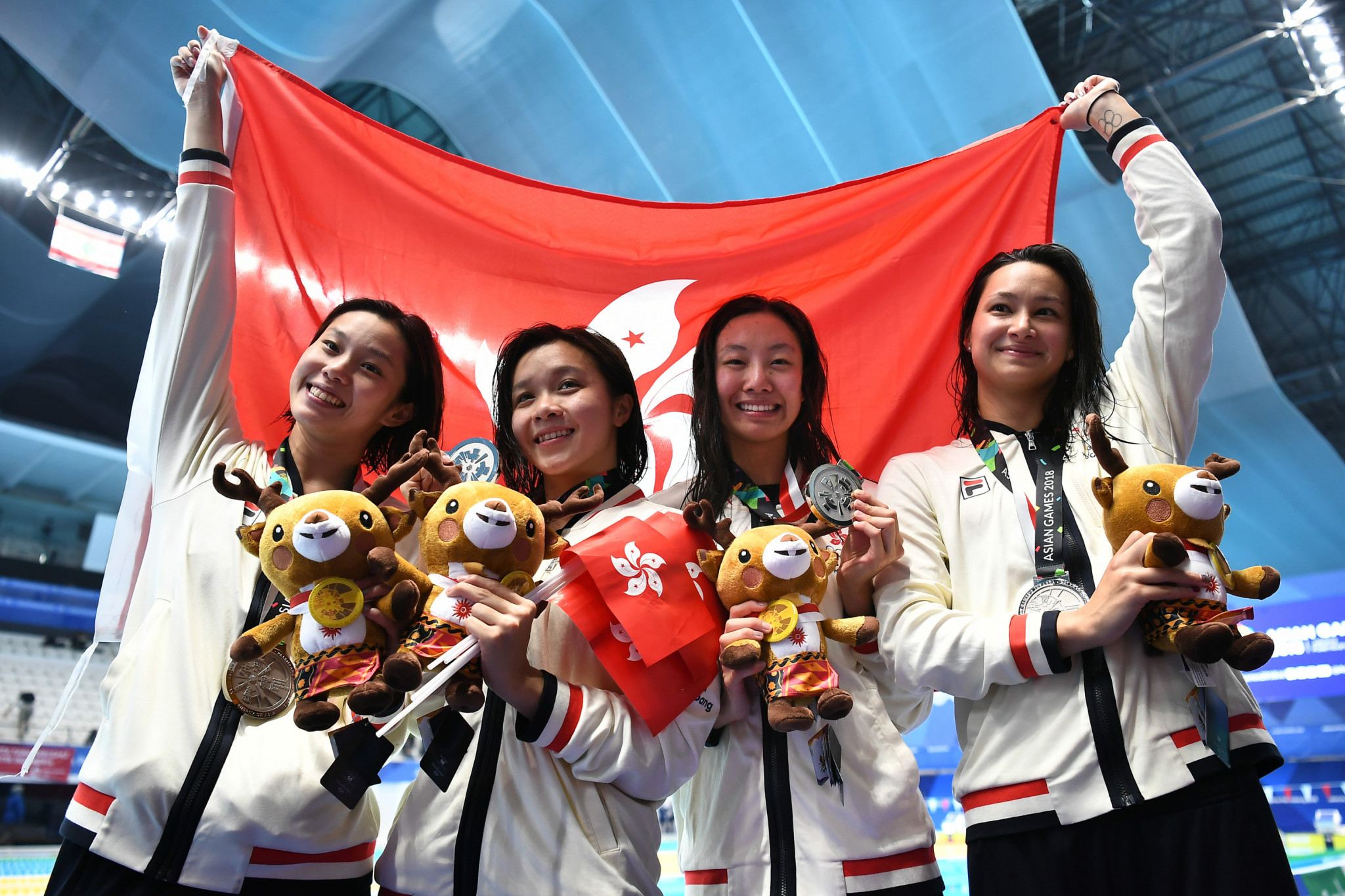 Hong Kong earned silver in the women's 4x100 metre medley relay at the 2018 Asian Games ©Getty Images