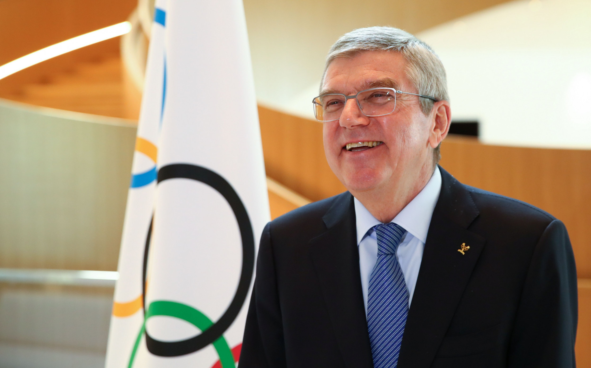 IOC President Thomas Bach recorded a video message to celebrate a "very different" Olympic Day ©Getty Images