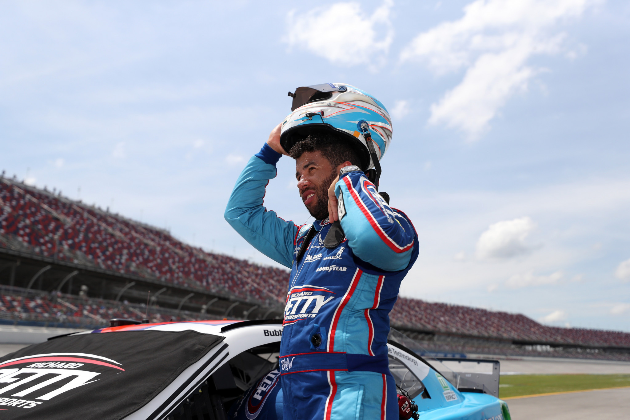 Bubba Wallace successfully pushed for the NASCAR series to ban Confederate flags from its racetracks ©Getty Images