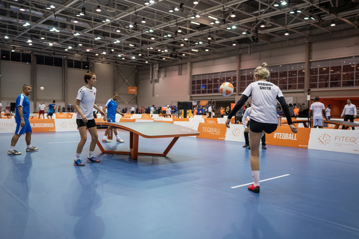 Pernille Ingvaldsen Smith and twin sister Henriette Ingvaldsen, who played at last year's Teqball World Championships, have now invested in their own table in Oslo, where the sport is growing in popularity ©FITEQ