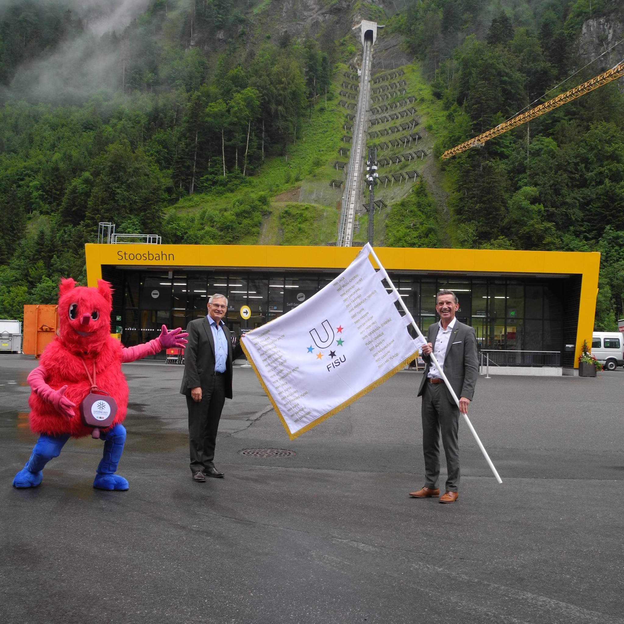 FISU flag touring Switzerland ahead of Lucerne 2021 Winter University Games