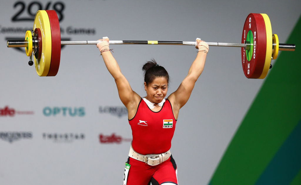 Sanjita Chanu has won a prestigious sports award that was put on hold for her in 2018 ©Getty Images