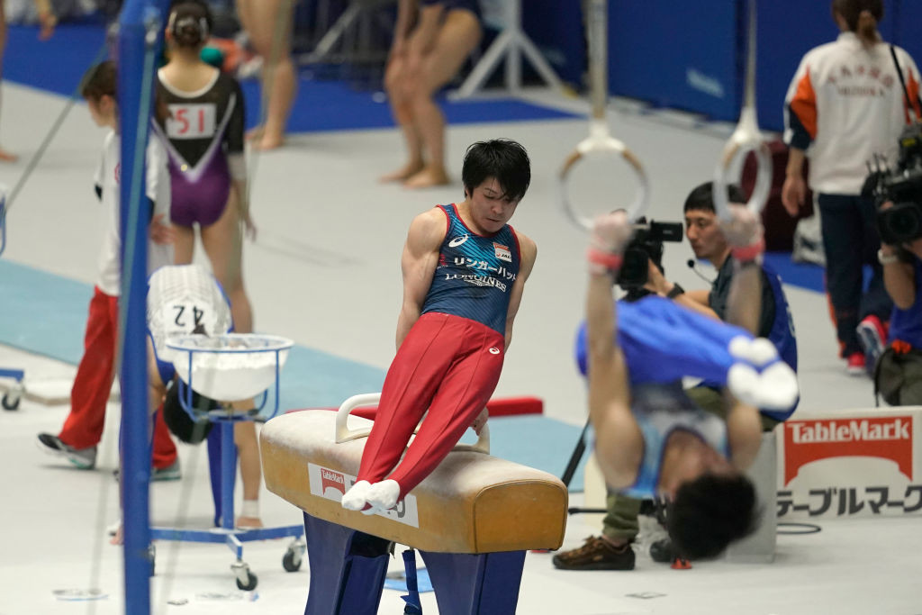 The Japanese star has switched his focus to the horizontal bar event ©Getty Images