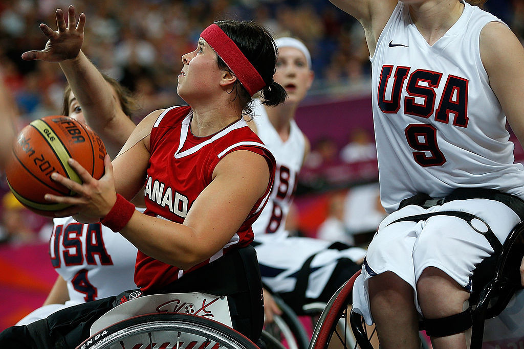 Cindy Ouellet, left, believes her side has the quality to win the country's first wheelchair basketball medal since 2004 ©Getty Images