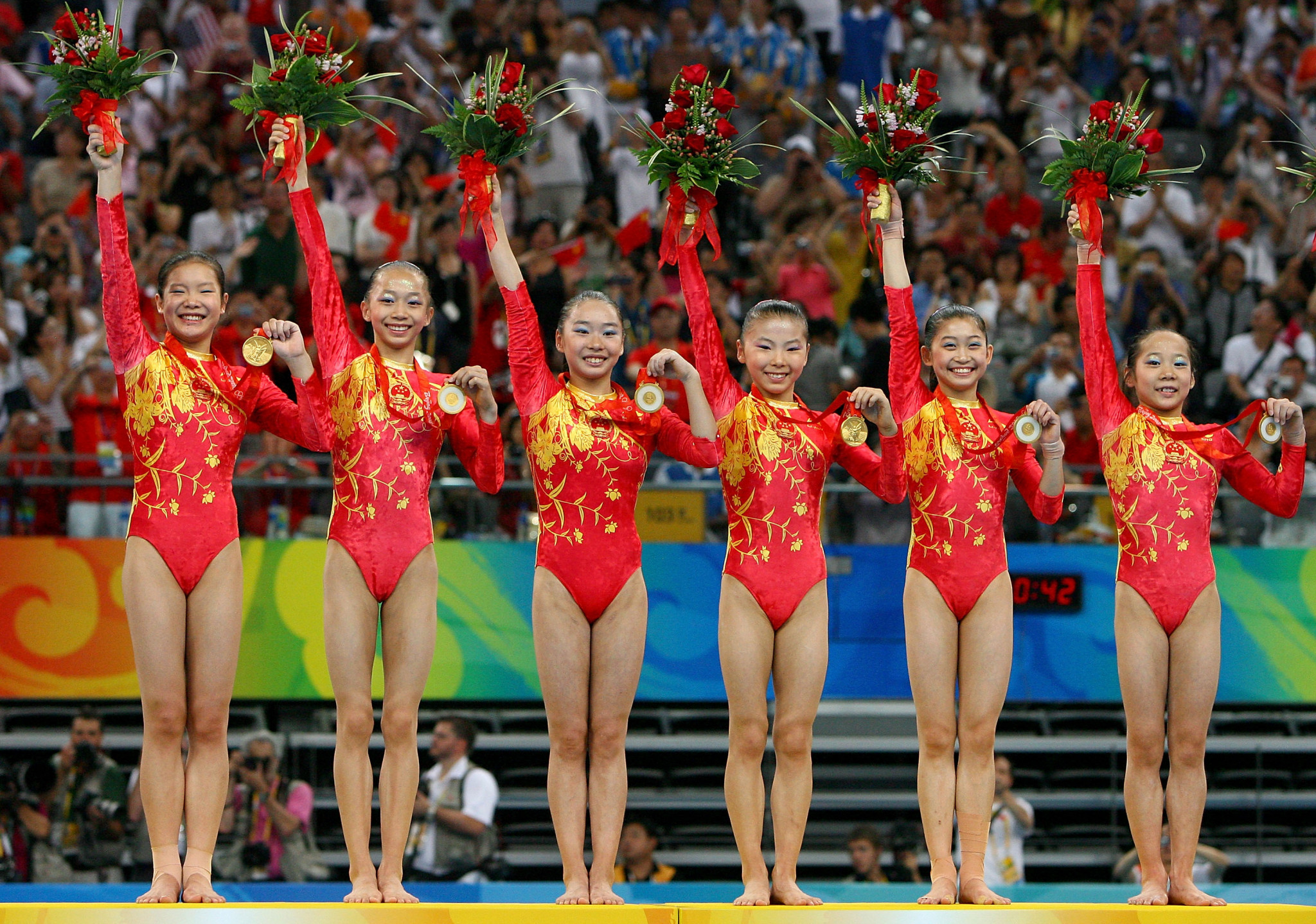 Lu Shanzhen coached China to the women's team gold at Beijing 2008, with their success overshadowed by claims some members were below the minimum age ©Getty Images