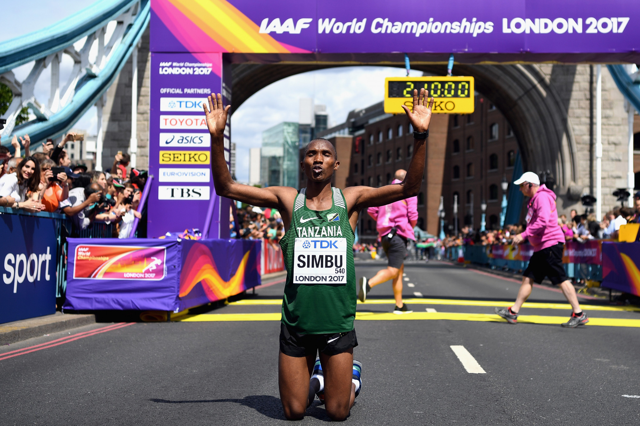 Felix Simbu won bronze in the marathon at the 2017 World Championships ©Getty Images