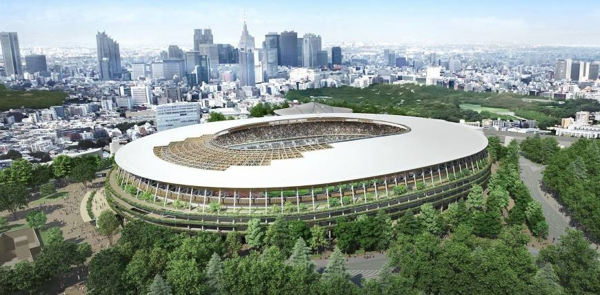 A new design for the Tokyo 2020 Olympic Stadium has been chosen by the Japanese Government ©Japan Sport Council 