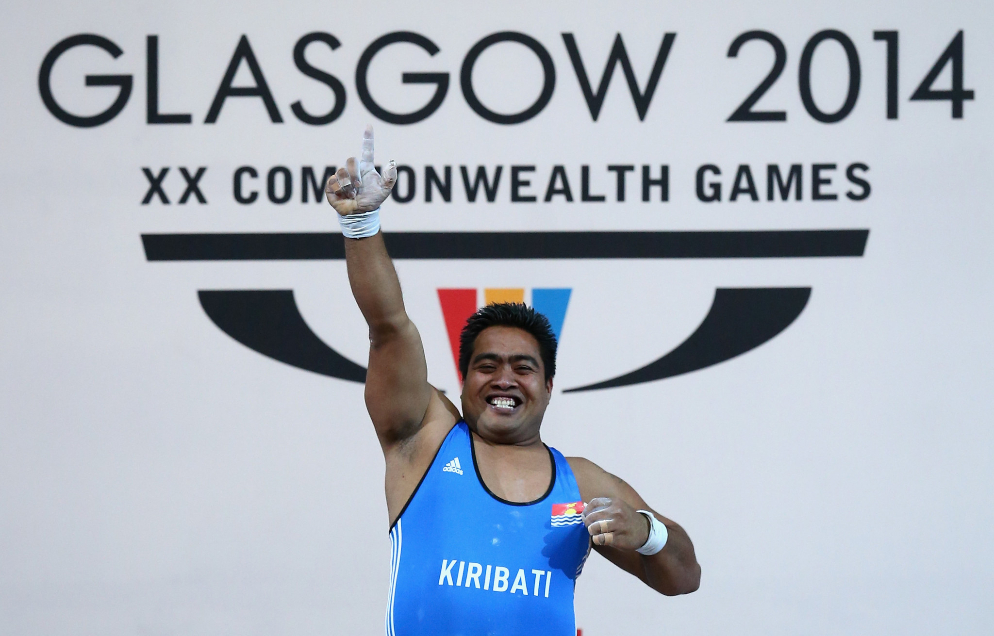 Weightlifter David Katoatau became Kiribati's first Commonwealth champion in 2014 ©Getty Images
