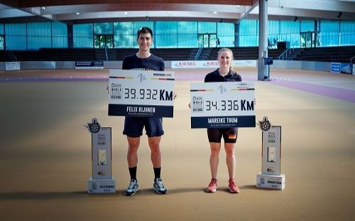 German inline skaters record first-ever hour world records