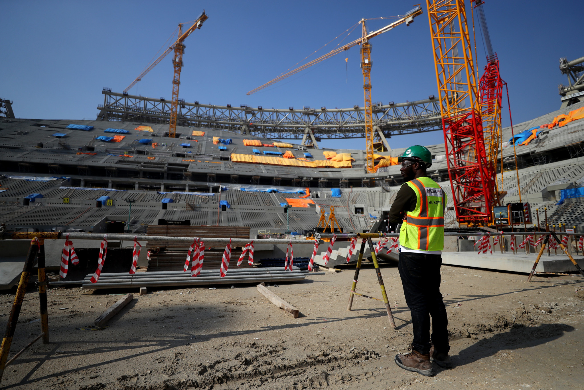 Qatar 2022 has cut part of its World Cup workforce due to the economic pressures of the coronavirus pandemic ©Getty Images