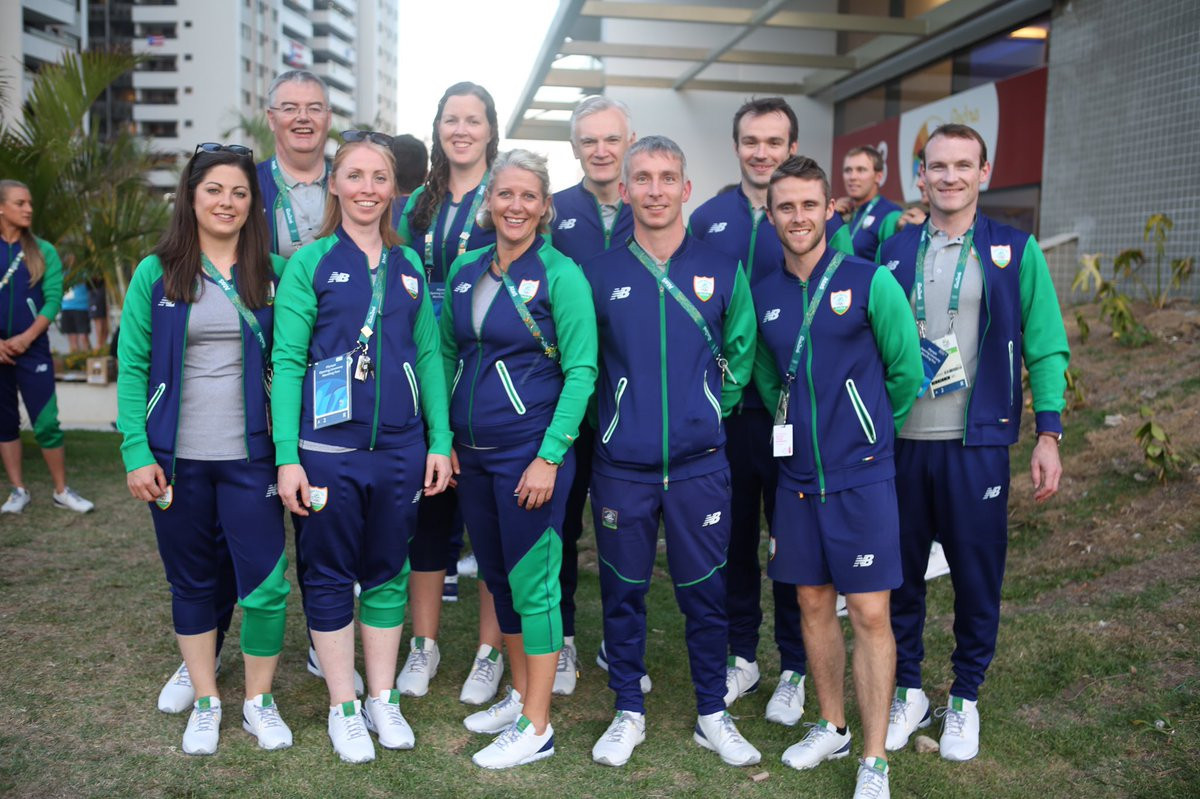 Julianne Ryan, far left, worked with Ireland's boxing team at Rio 2016 ©Twitter