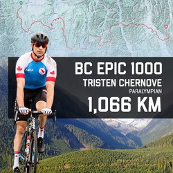 Tristen Chernove is set to begin a 1,000km charity bike ride ©canadahelps