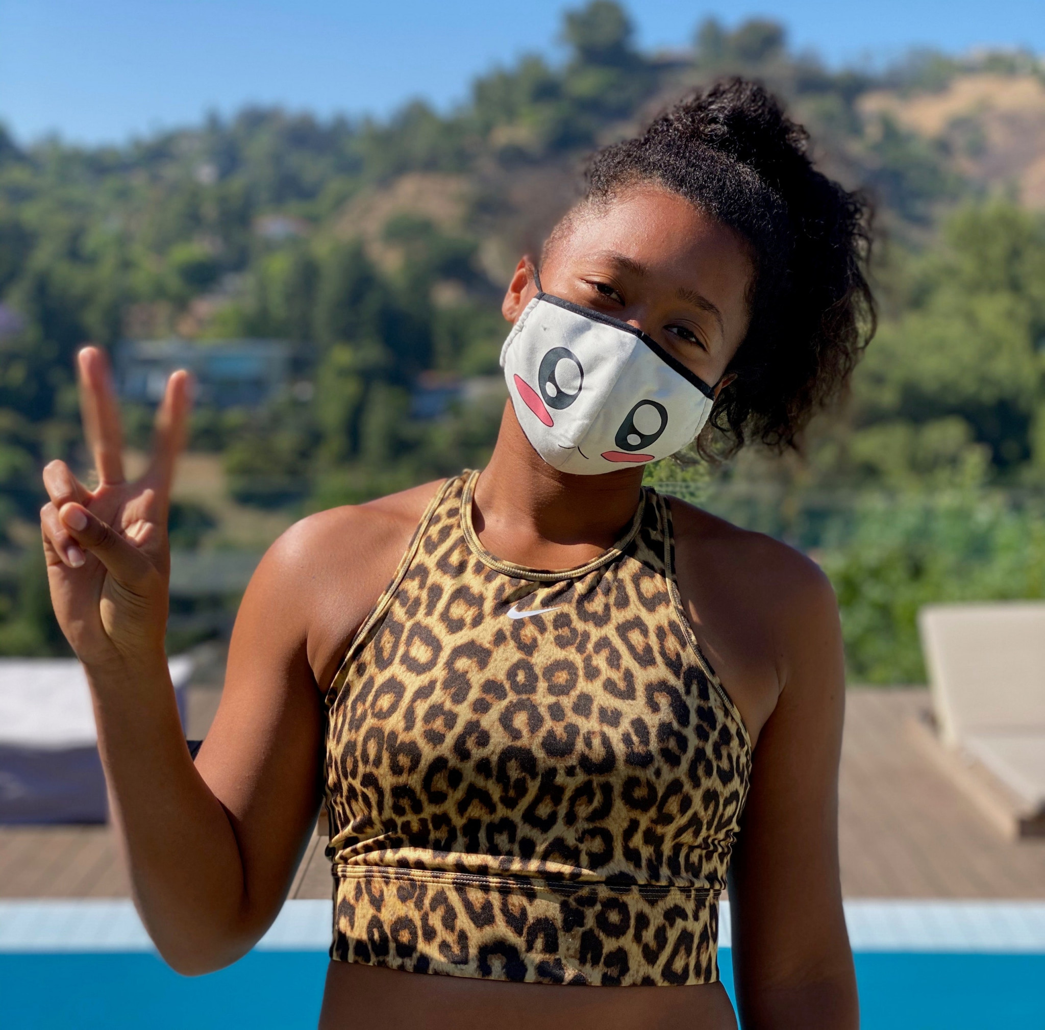 Two-time Grand Slam champion Naomi Osaka has designed a face mask to be worn during the COVID-19 crisis to help raise money for under-privileged youngsters in Japan ©Vogue