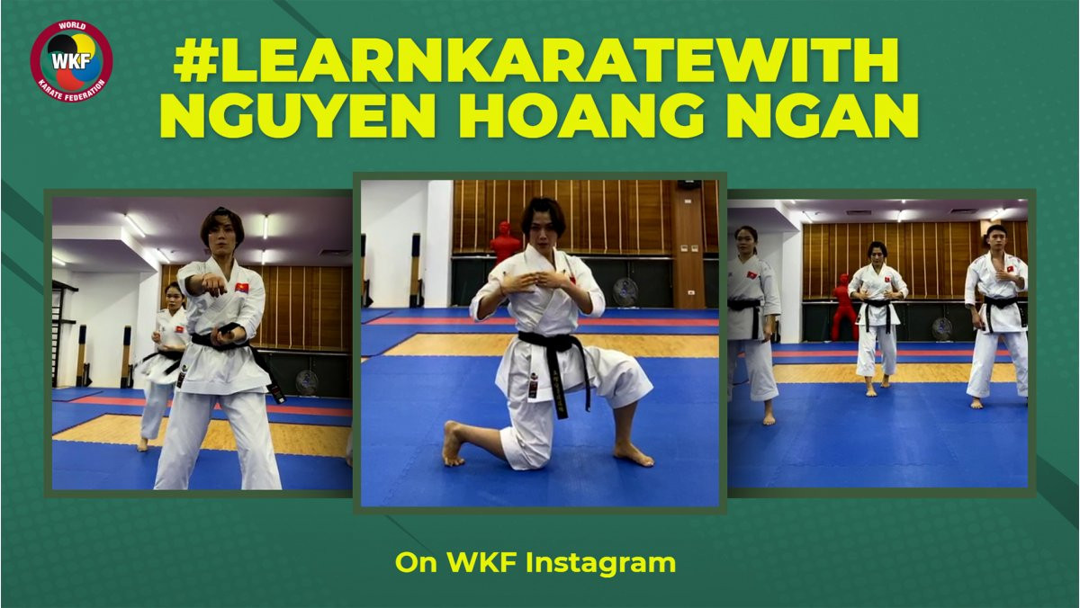 Vietnam's Nguyen Hoang Ngan hosted the third session of the #LearnKarateWith initiative ©WKF