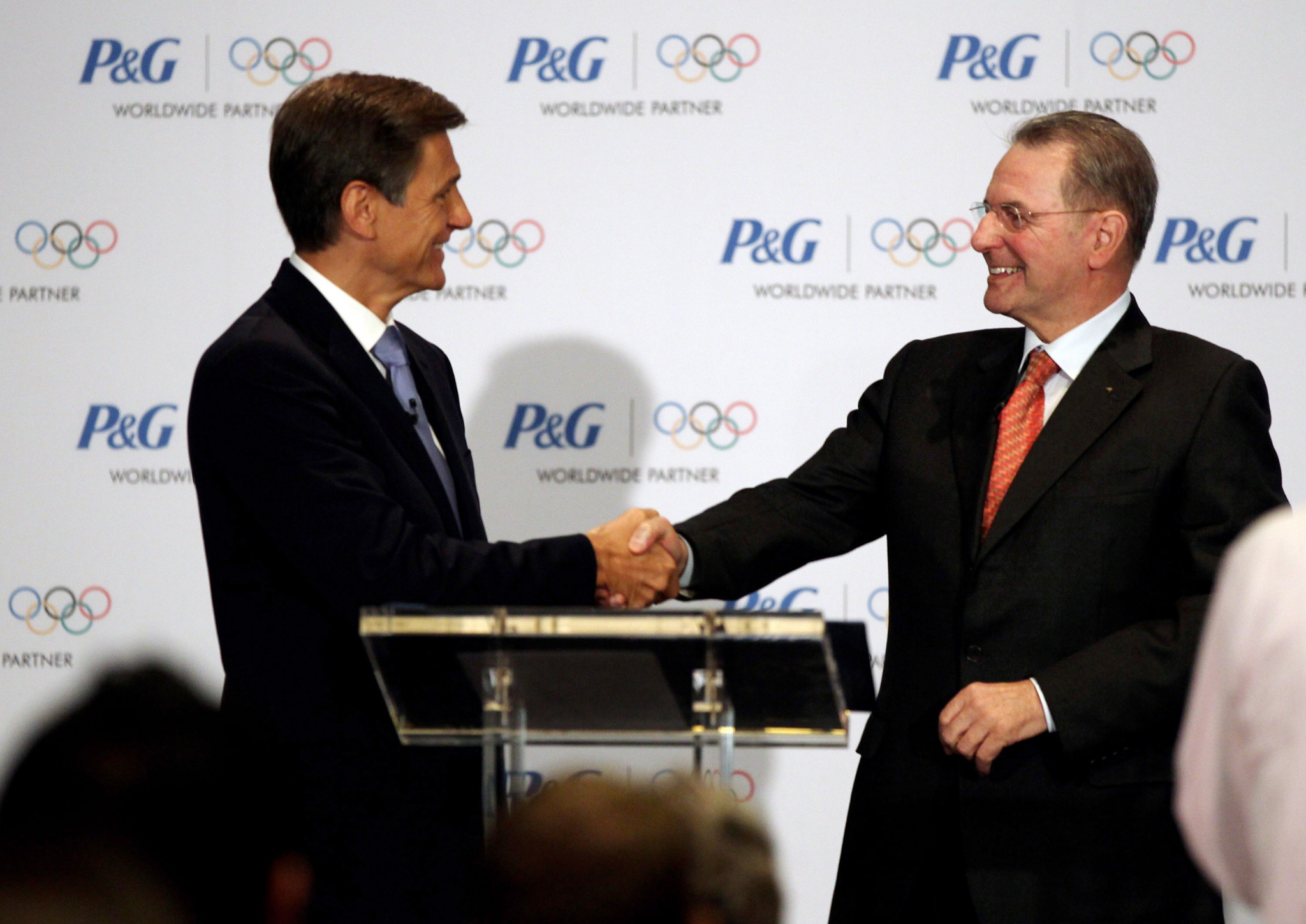 Former IOC President Jacques Rogge signed the initial deal with P&G in 2010 ©Getty Images