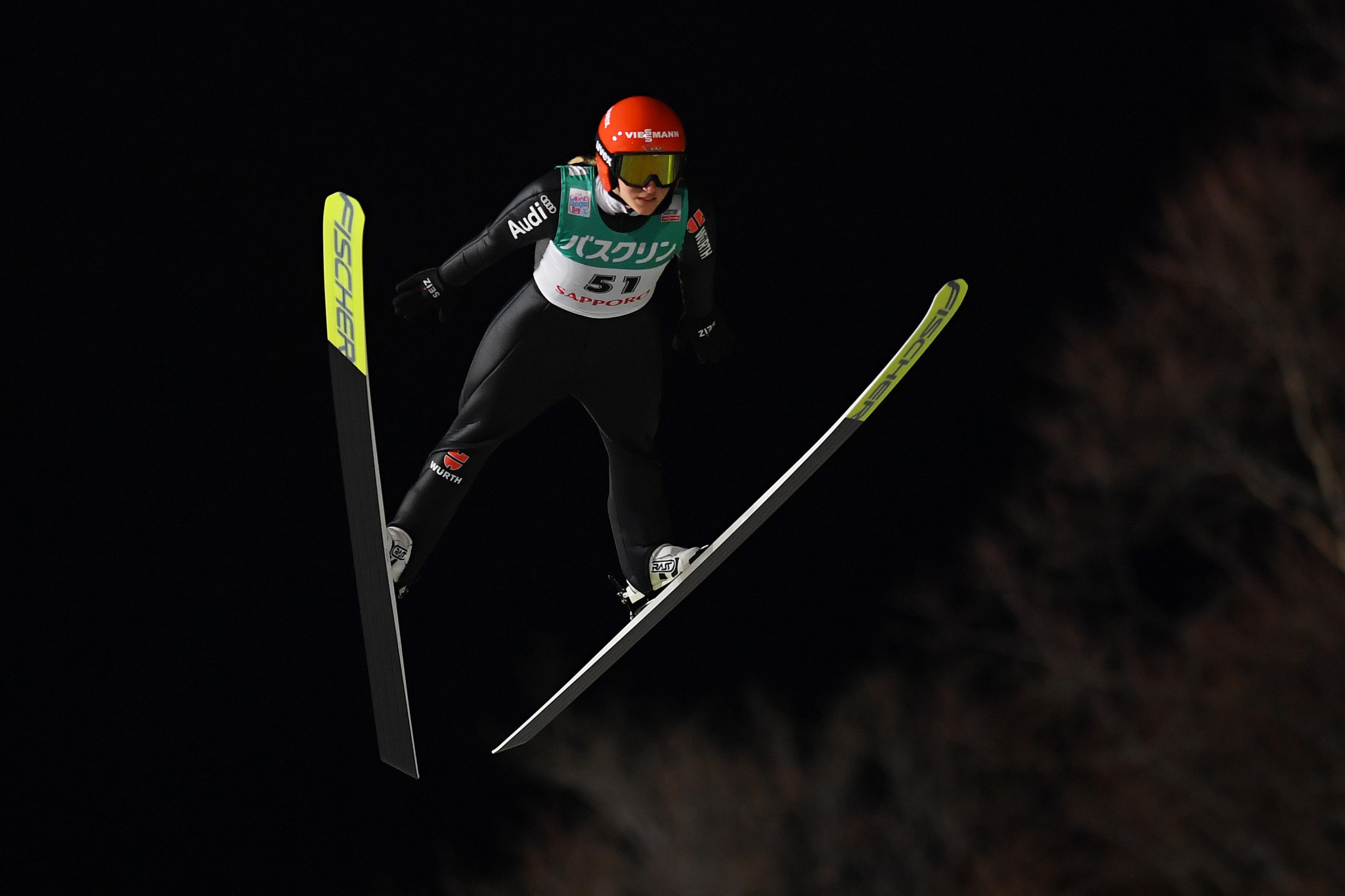 Katharina Althaus welcomed the addition of women's large hill ski jumping to the World Championship programme ©Getty Images