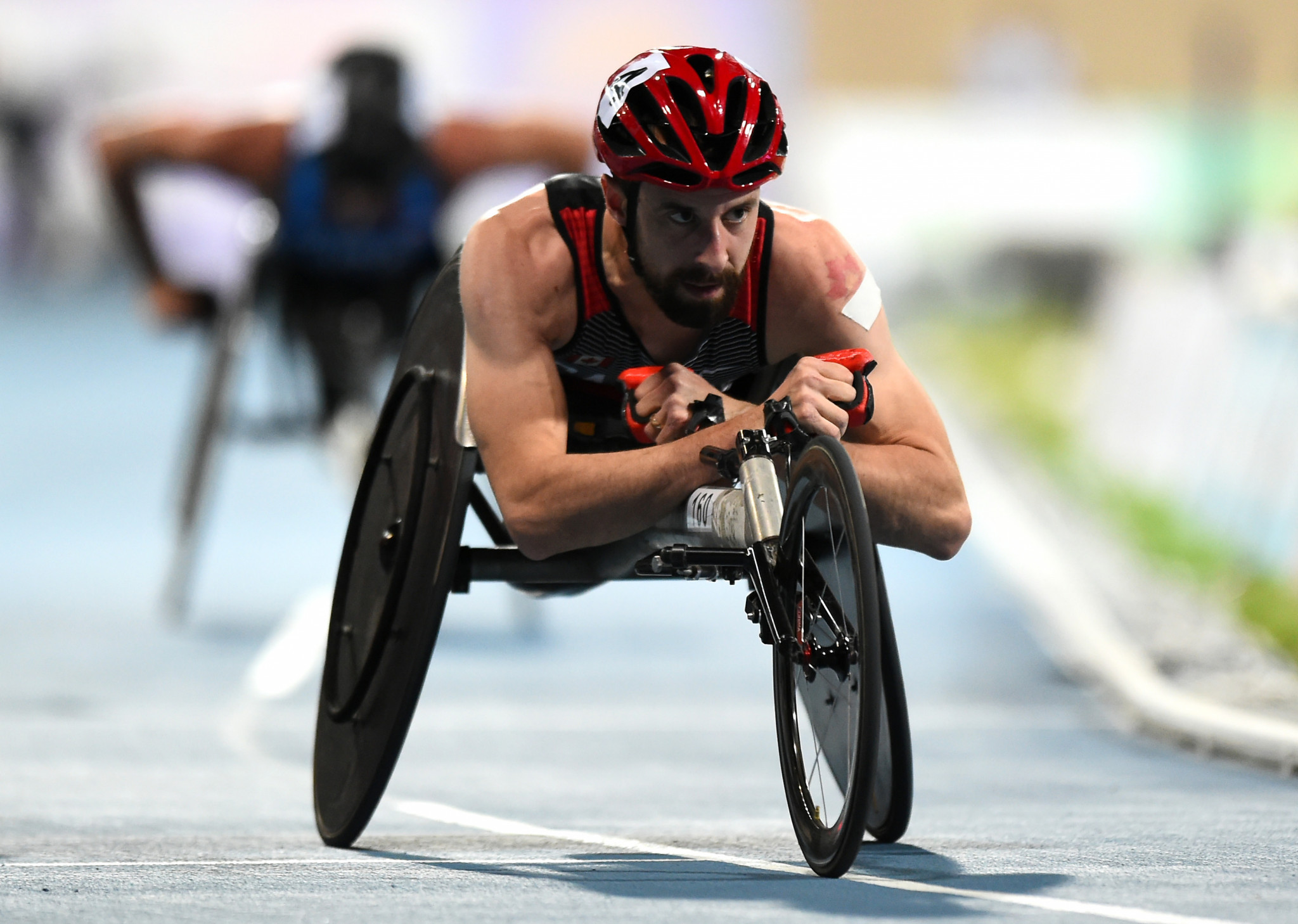 Paralympic athletics gold medallist Brent Lakatos has designed a new racing wheelchair ©Getty Images