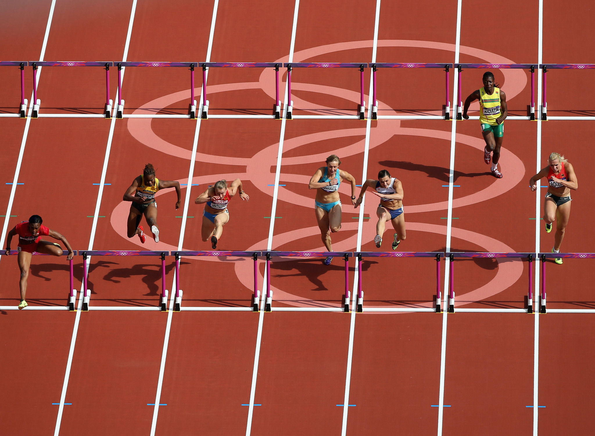 Natalya Ivoninskaya competed in the 100m hurdles heats at London 2012 ©Getty Images