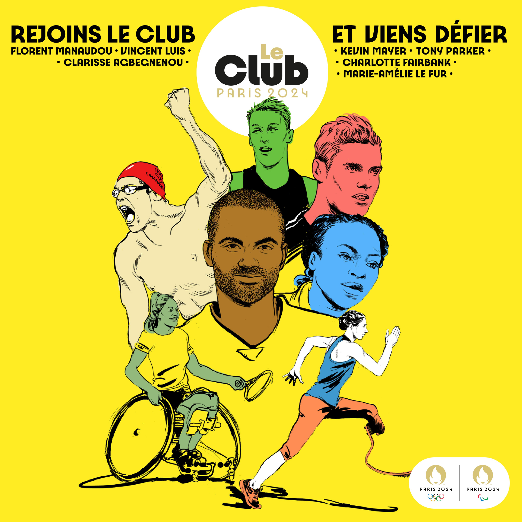 French sports stars will participate in challenges as part of Club Paris 2024 ©Paris 2024