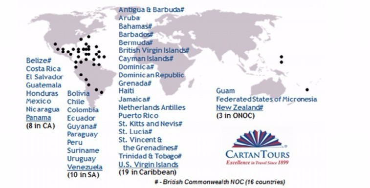 Cartan Tours represented 40 National Olympic Committees as an authorised ticket reseller during London 2012 ©Cartan Tours