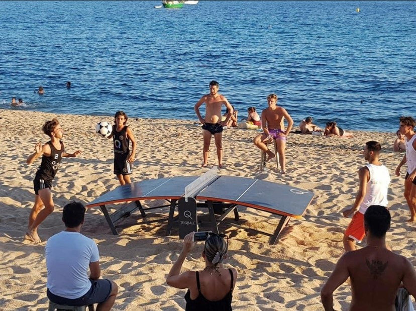 Teqball has started to take off in Corsica ©FITEQ