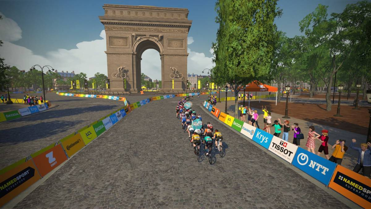 Virtual Tour de France concludes with Champs-Élysées sprints