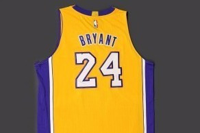 Kobe Bryant's jersey has been sold for $22,000 at an auction ©NBA Auctions