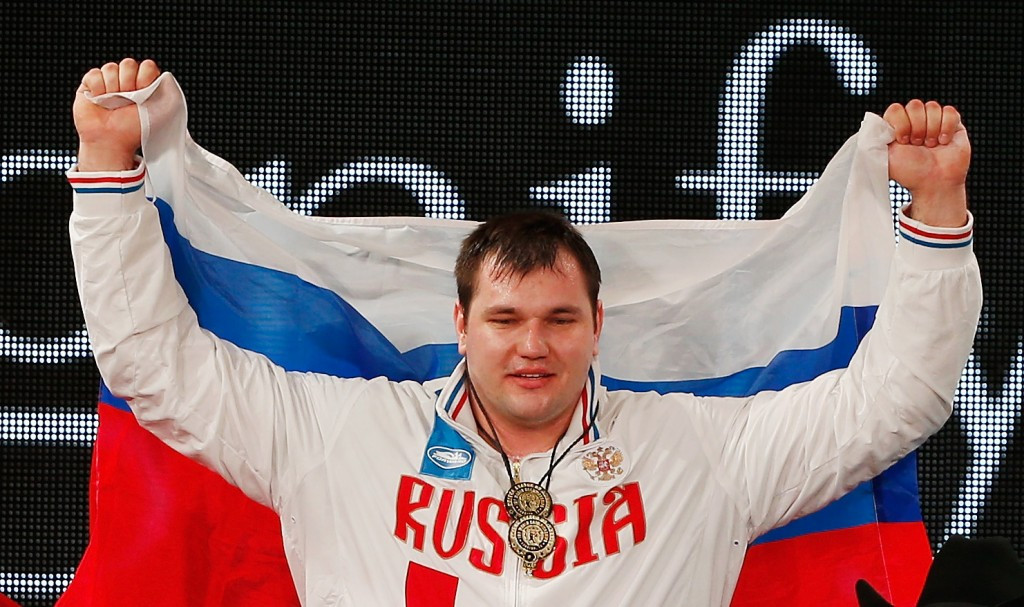 Russia’s world champion Aleksei Lovchev is one of the latest 17 positive tests announced by the IWF ©Getty Images