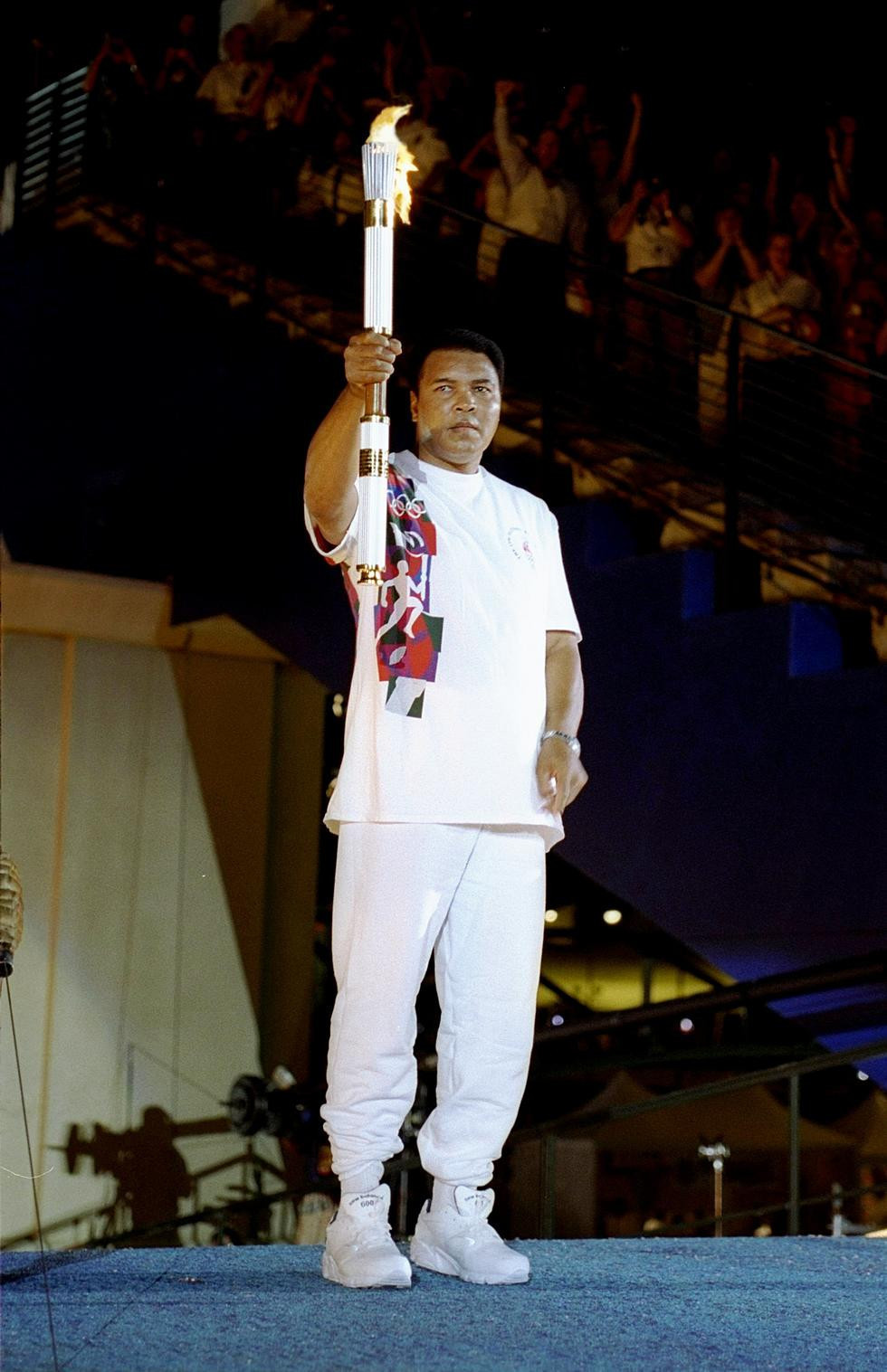 The lighting of the Olympic Cauldron by Muhammad Ali at the Opening Ceremony of the Atlanta 1996 Olympics proved to be one of the event's most iconic moments ©Getty Images