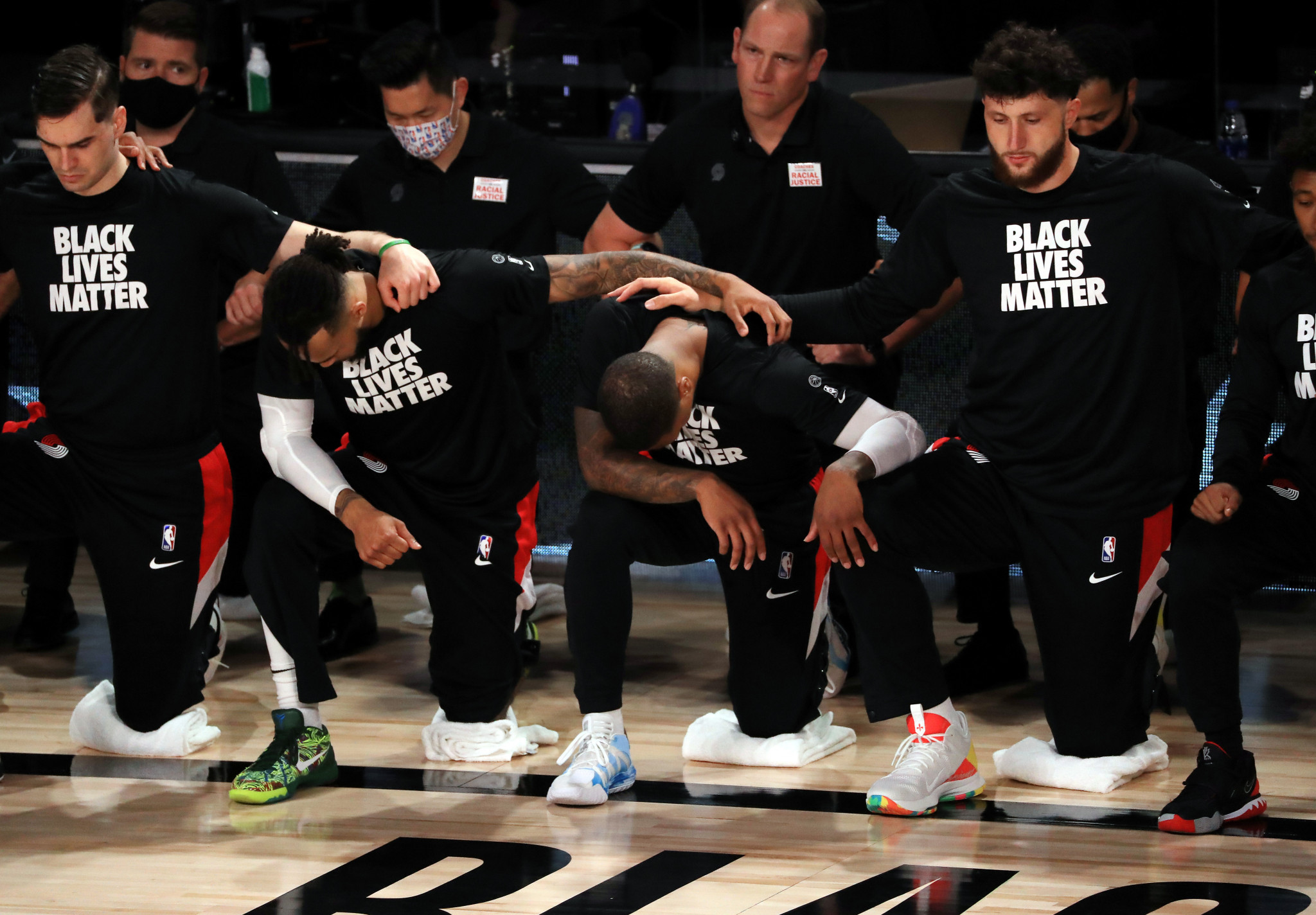 The National Basketball Association this week became the latest league to include support for the Black Live Matter movement into its restart ©Getty Images