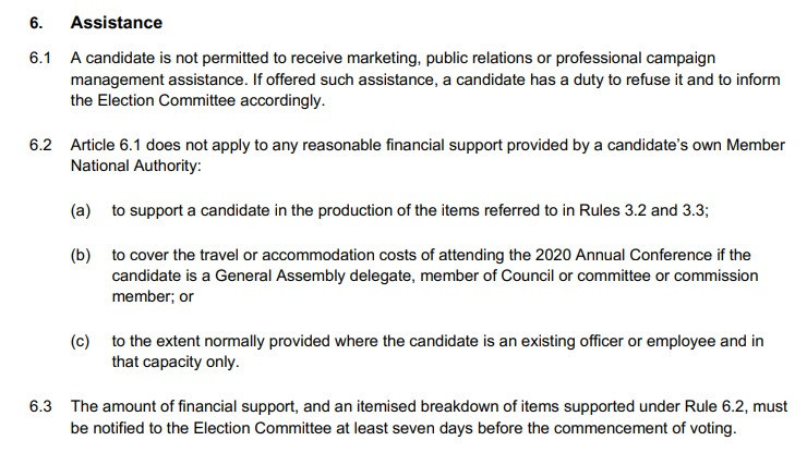 Consultants have been banned from working with candidates in the World Sailing Presidential election ©World Sailing