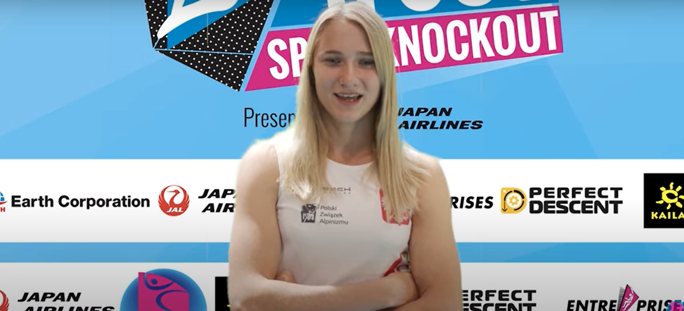 Aleksandra Kalucka came out on top in the women's event ©IFSC