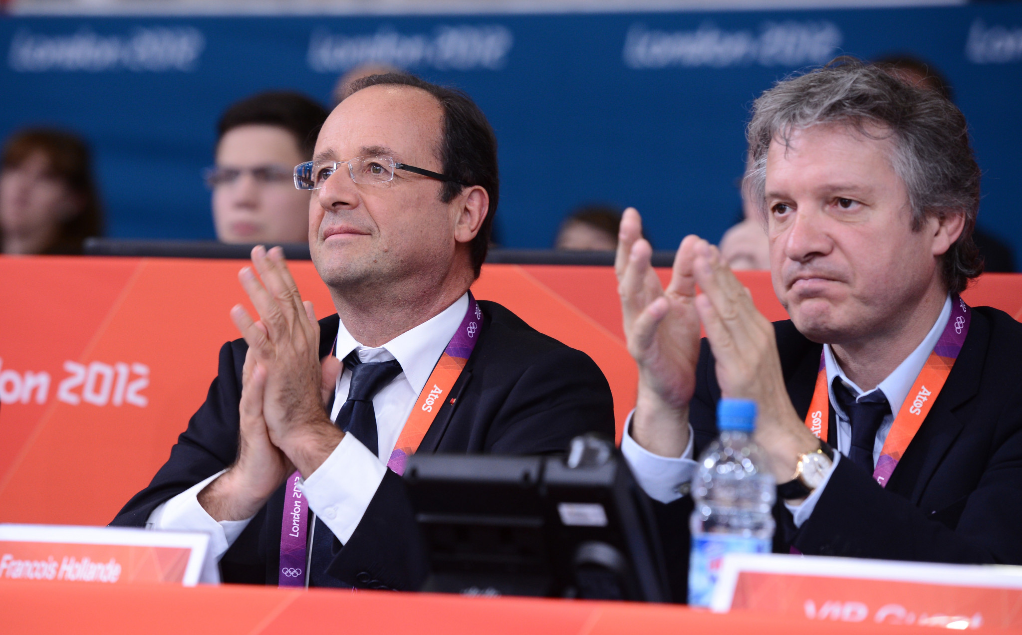 Thierry Rey, right, was youth and sports advisor to the French President François Hollande from 2012 to 2014 ©Getty Images