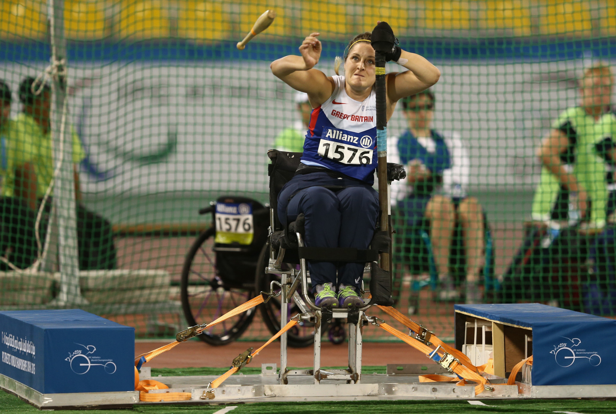 Kylie Grimes competing in the club throw ©Getty Images